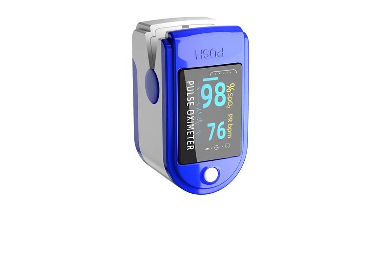 Pulse Oximeter Fitness Tracker - Accurate Blood Oxygen & Heart Rate Monitor, Lightweight, Easy-Read Display