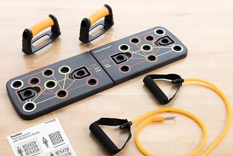 All-In-One Workout System With Resistance Bands & Exercise Guider