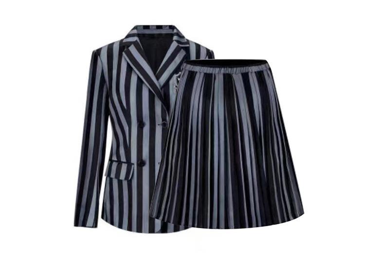 Wednesday Addams Deluxe Fancy Dress Costume - Kids & Adults Halloween Outfit