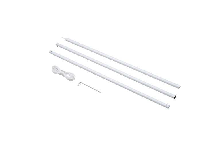 Adjustable Iron Awning & Sail Shade Pole Kit - Sturdy, Portable Outdoor Support