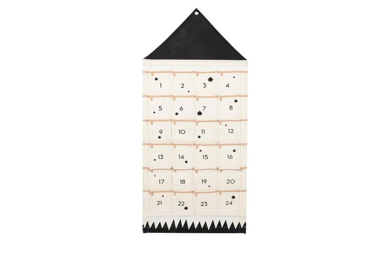 Kids' Wall Hanging Christmas Advent Calendar - Black Or Red