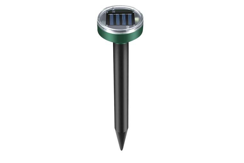 Solar-Powered Ultrasonic Mole Repellent - Weatherproof Pest Control Stake For Lawns & Gardens