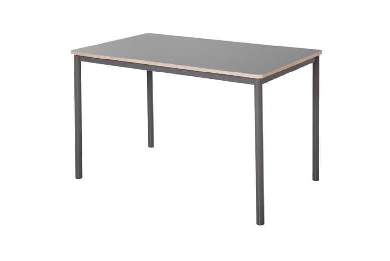 Homcom Contemporary Steel Frame Dining Table - Grey Mdf, Modern Living Room Centrepiece