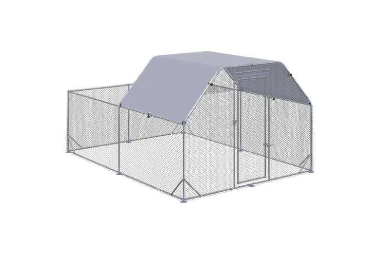 Price Drop! Large Outdoor Chicken Coop & Small Animal Enclosure With Roof - Fits 10-12 Hens, Secure Steel Frame, Weatherproof