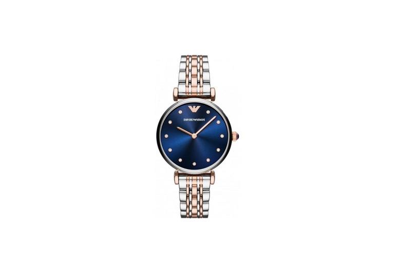 Emporio Armani Ar11092 Ladies' Two Tone T-Bar Watch