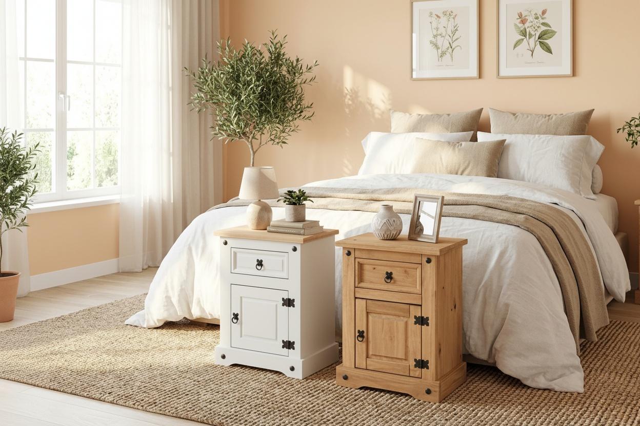 Bedside Table - Grey Or Pine