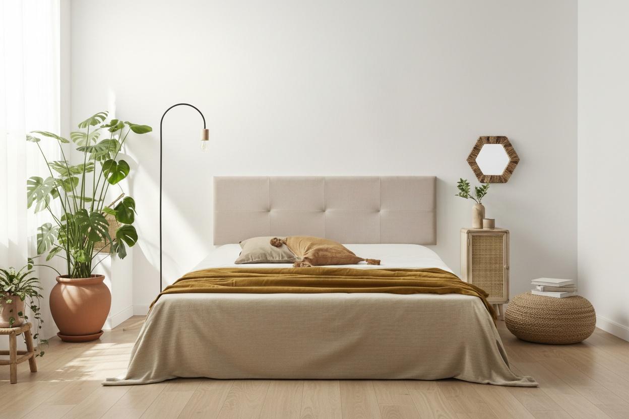 Altea Aqualine Upholstered Headboard - Padded Bedroom Centrepiece In 3 Sizes & 11 Colours