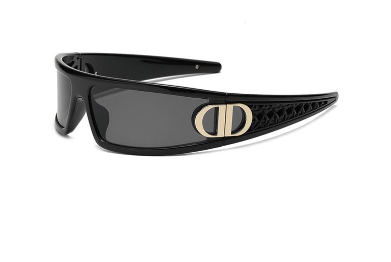 Dior- Trendy Wrap-Around Sunglasses With Uv400 & Bold Oval Frame