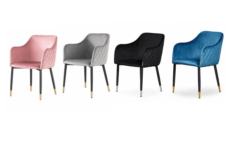 Lux Velvet Modern Dining Chair Set: Plush Comfort, Modern Style (2 Pack)