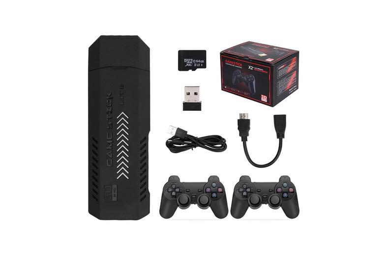 4K Retro Gaming Console Stick - Emuelec 4.3, Wireless Controllers, 64Gb/128Gb/256Gb, Plug & Play