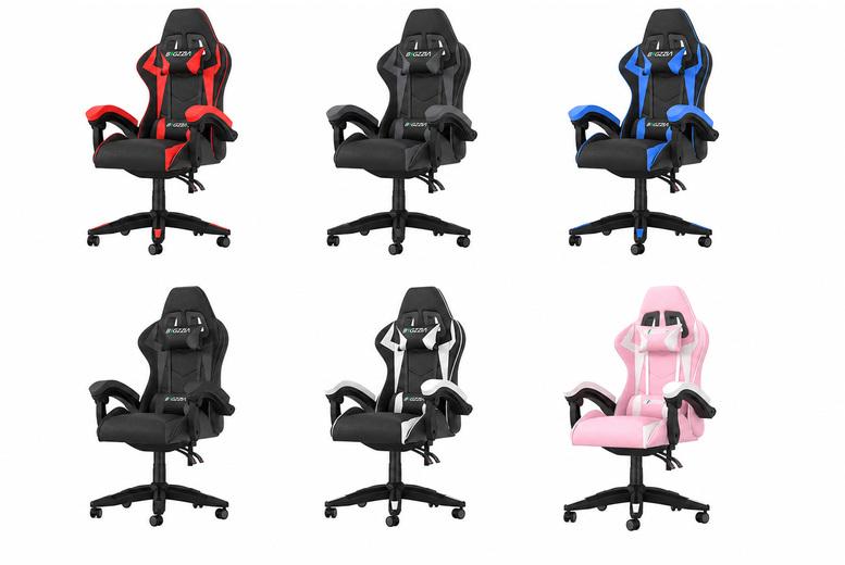 Ergonomic Reclining High Back Gaming Chair With Led Lighting Upgrade