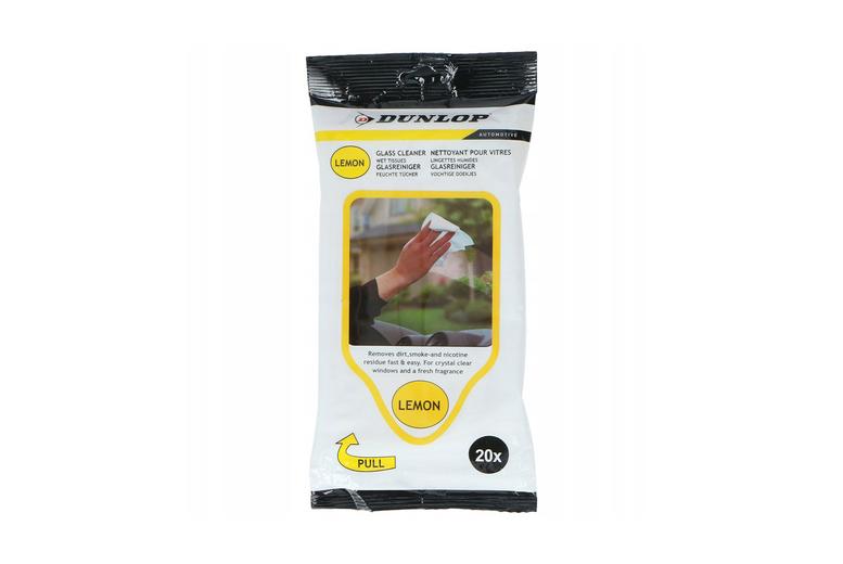 Pack Of 20 Lemon Scented Glass Cleaning Wet Wipes