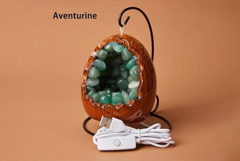 Price Drop! Gemstone Energy Table Lamp - Natural Crystal Healing Decor, 8 Crystal Options, 0.6Kg