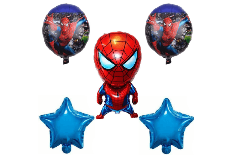 Gigantic Cartoon Character Balloon Wall Art Decor Set - 5Pc, Durable Reusable Material, Large 60-70Cm, Vibrant Kids Party Home Decoration