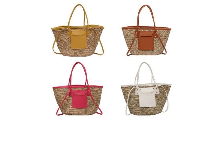 Price Drop! Designer  Nspired Summer Straw Beach Bag - 4 Colours