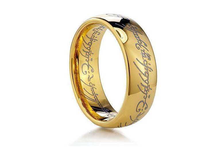Vintage Gold & Silver Statement Ring - Inscribed Lord Of The Rings Collector'S Edition