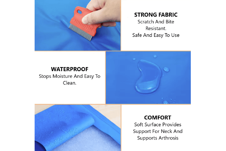Cat Cooling Gel Mat - Non-Toxic, Scratch-Resistant, Portable, Easy-Clean (40Cm X 30Cm, Cool Blue)