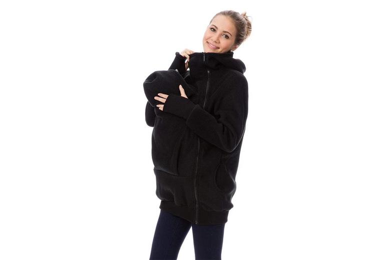 Price Drop! Mother & Baby Kangaroo Hoodie Jacket - Cotton Blend, Versatile Carry, 6 Sizes, 5 Colours