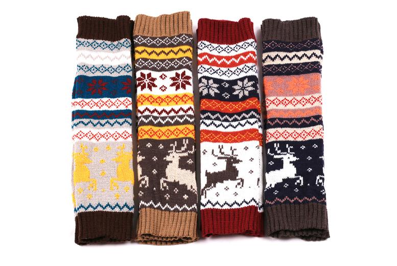 PRICE DROP! Women's Wool Blend Knee-High Leg Warmers - Soft Stretch, Multi-Pack, 4 Colours