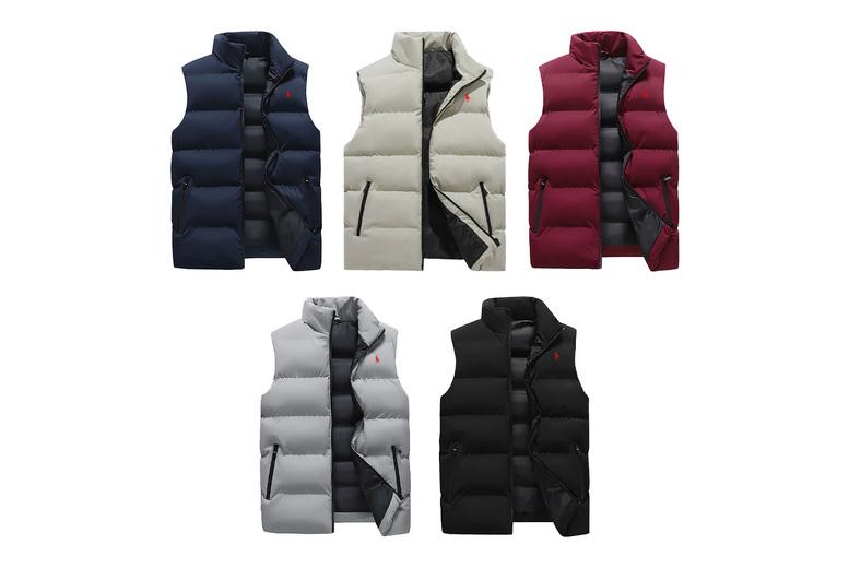 Price Drop! Men'S Designer- Puffer Padded Vest - Lightweight Windproof Gilet, 6 Sizes, 5 Colours