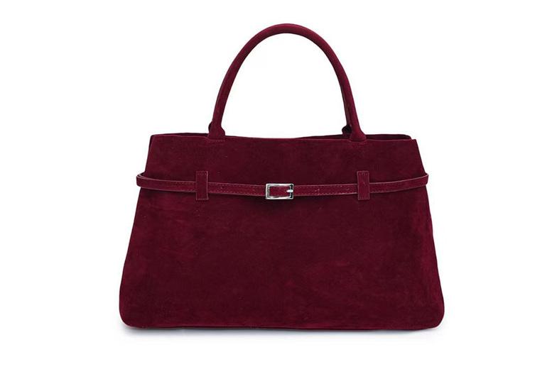 Designer  Faux Suede Buckle Tote Bag - 6 Colours