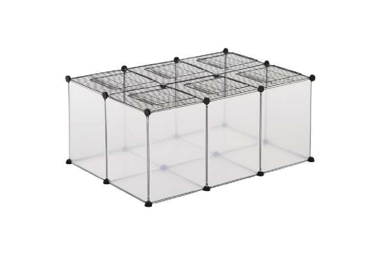 22-Panel Foldable Dog Playpen - Customisable, Transparent, Portable, Ideal For Small Breeds