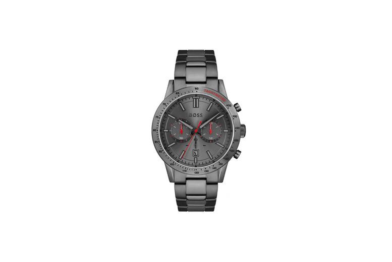 Early Bird! Hugo Boss Allure Chronograph Grey Steel Watch 1513924