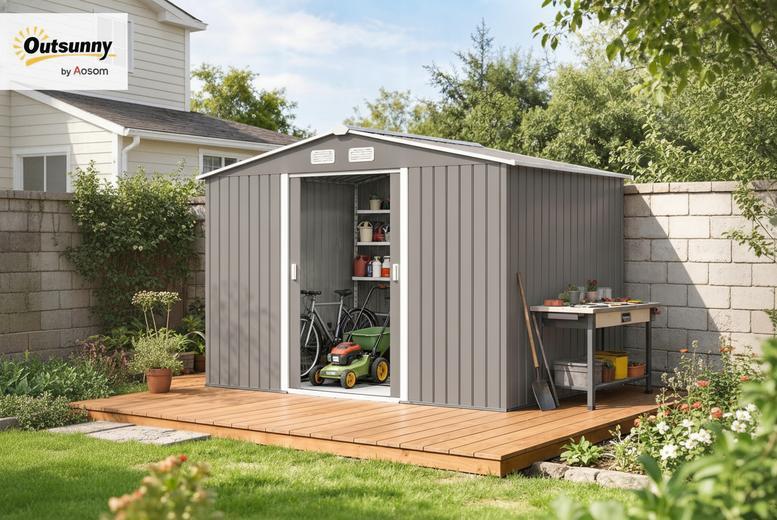 9X6Ft Outdoor Metal Storage Shed