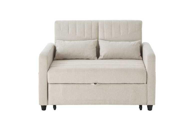 Fabric 2-Seater Sofa Bed - Adjustable Reclining, Modern Scandi Style