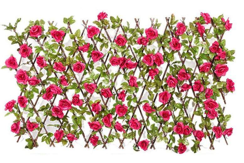 Versatile Artificial Floral Trellis For Vibrant Outdoor Spaces