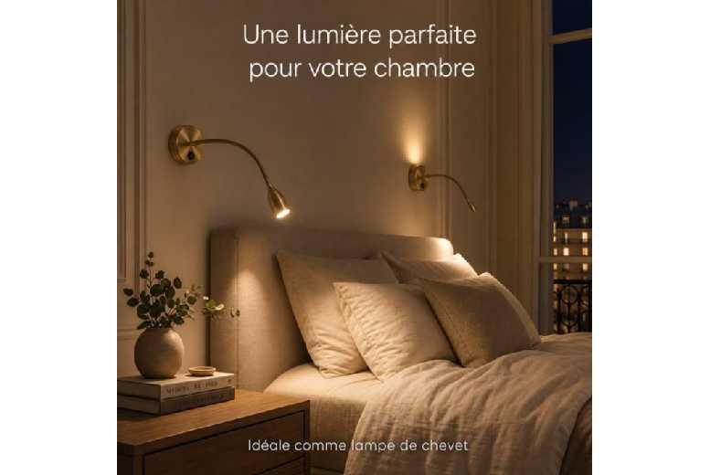 Nettlife Set Of 2 Modern Led Wall Sconces - 3000K Warm White, Adjustable 360° Lighting, Compact Aluminium Design