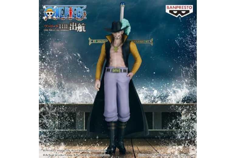 Banpresto Dracule Mihawk 16Cm Collectible Anime Figurine - One Piece, Ages 8+, Durable Pvc, Imaginative Play