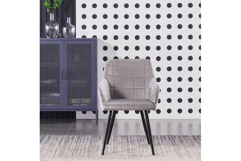 Set Of 2 Austin Modern Velvet Dining Chairs With Metal Legs - Upholstered Seating For Dining Room Or Kitchen