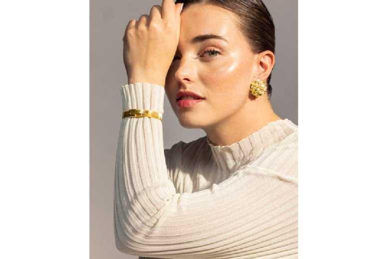 Luxenter 18K Gold Finish White Pearl Drop Earrings - Statement Dangle Jewellery