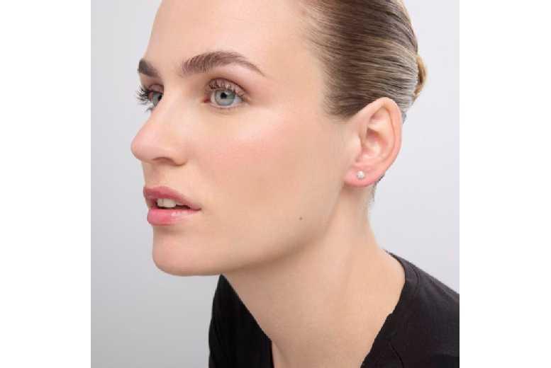Luxenter Chikra Sterling Silver Stud Earrings With Zirconium - Hypoallergenic Sparkle