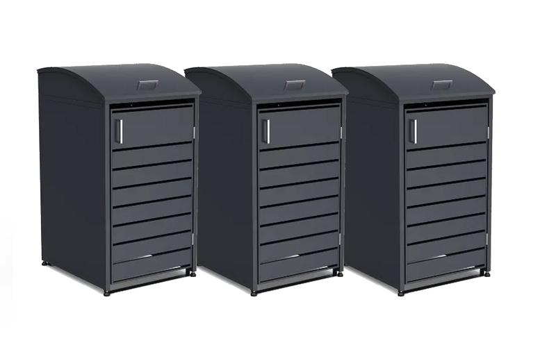 211Cm Premium 3 Bay Outdoor Bin Storage