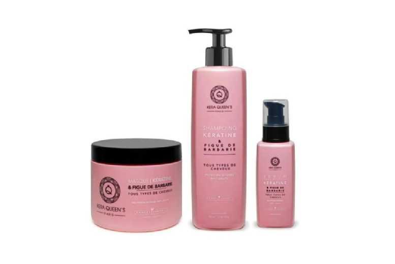 Kera Queen'S Prickly Pear & Keratin Repair Hair Trio Set - Nourishing Shampoo, Mask & Serum For All Hair Types