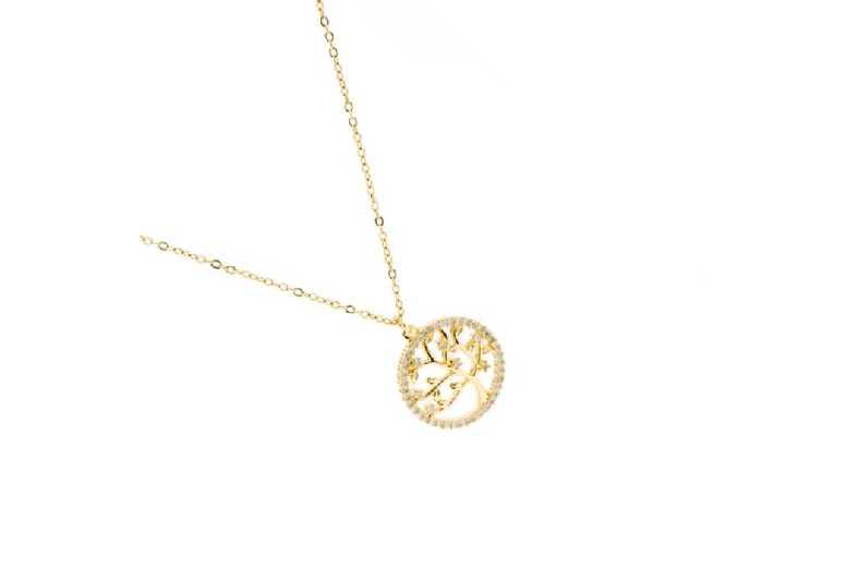 Luxenter 18K Gold Pendant Necklace With Sparkling Zircon - Bohemian Statement Jewellery