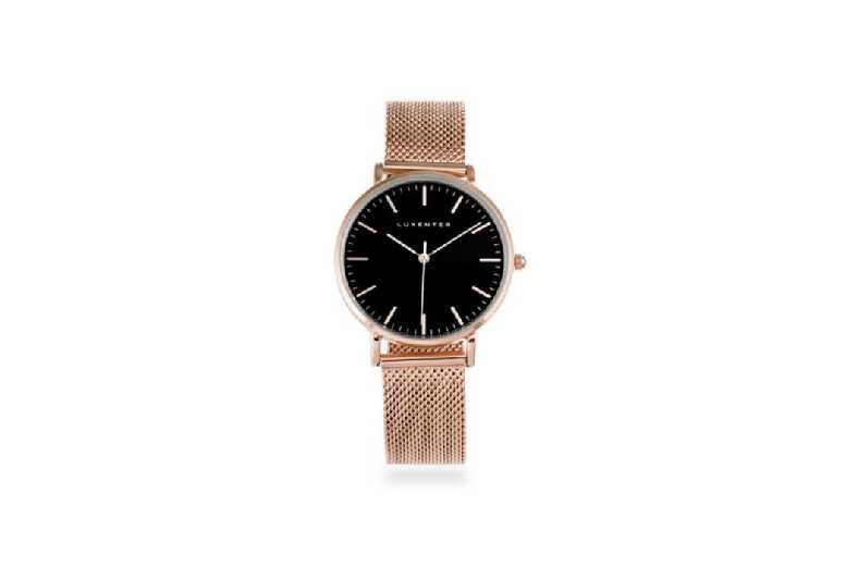 Luxenter Didia Rose Gold Quartz Watch with Leather Strap - Luxury Women's Dress Watch
