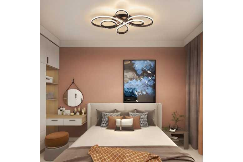 Nettlife Modern Black Dimmable Led Ceiling Light, 30W, 40Cm - Scandinavian Style Lighting
